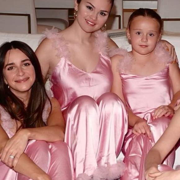 NWT For Love & Lemons pink pajama set with ruffles size XS - Picture 1 of 7